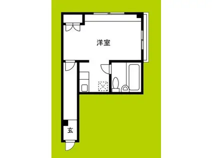 生野東アパート(1K/2階)の間取り写真