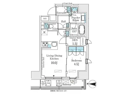ベルファース錦糸町サウス(1LDK/12階)の間取り写真