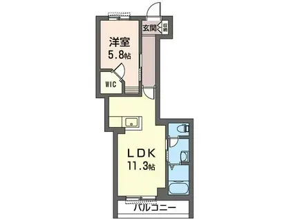 マ-リエ(1LDK/3階)の間取り写真