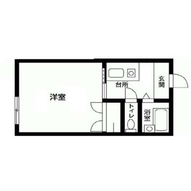 クロノス南矢名1番館(1K/1階)の間取り写真