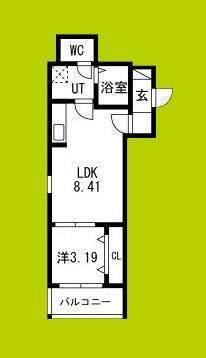 FSTYLE東大阪本庄2号館(1LDK/1階)の間取り写真