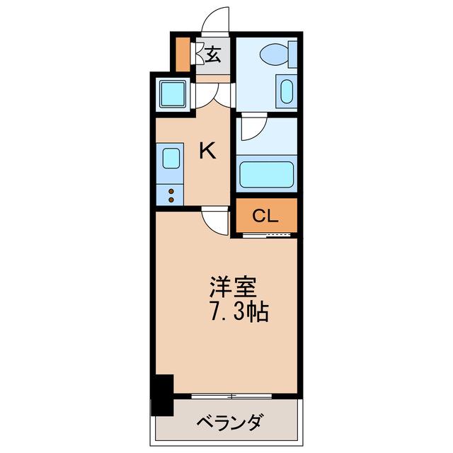 ライブコート泉(1K/6階)の間取り写真