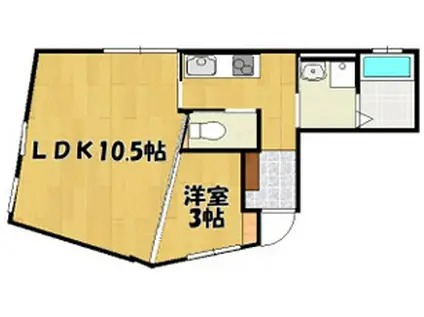 ブロンテ明石II(1LDK/1階)の間取り写真