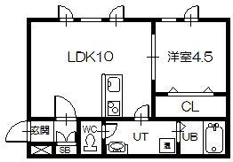 シェルト716(1LDK/2階)の間取り写真