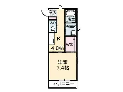 カーサ・ア・コルテ II(1K/1階)の間取り写真