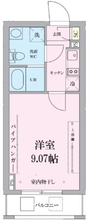 CITY CREATION SKY(1K/3階)の間取り写真