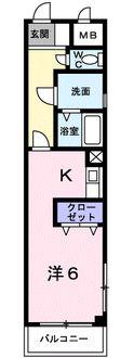 COMODO・SEN(ワンルーム/1階)の間取り写真