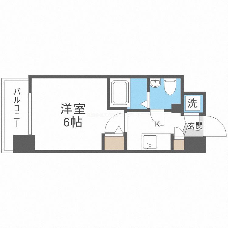 エスリード梅田グランノース(1K/9階)の間取り写真