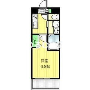 THE UPPER HOUSE(1K/4階)の間取り写真