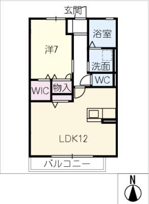 CASA 欅(1LDK/2階)の間取り写真
