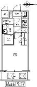 S-RESIDENCE江坂ALEGRIA(1K/6階)の間取り写真
