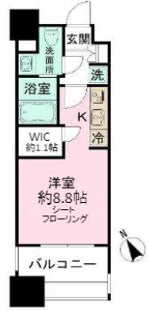 パークアクシス福岡県庁前(ワンルーム/10階)の間取り写真