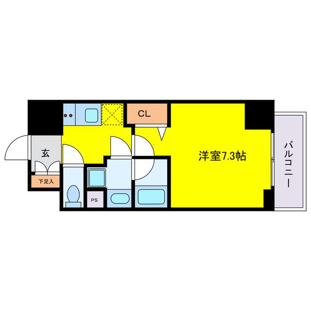 シーズンフラッツ梅田ノース(1K/5階)の間取り写真