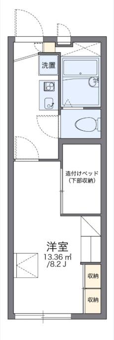 レオパレス夢未来(1K/2階)の間取り写真
