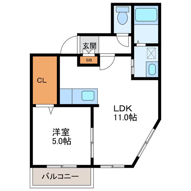 ALTA MAREA桑園 アルタマレーア桑園(1LDK/3階)の間取り写真