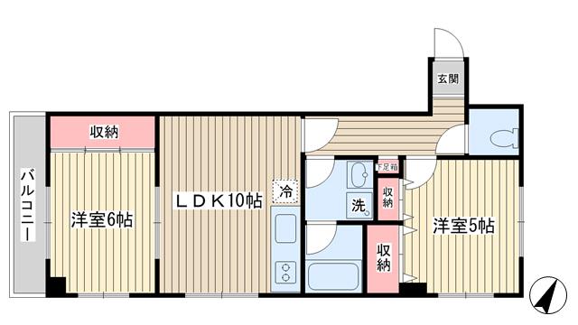 マイキャッスル久が原(2LDK/2階)の間取り写真