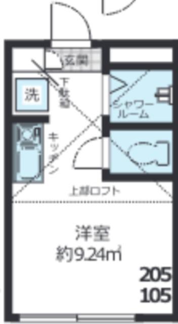 RELAXEED (ワンルーム/1階)の間取り写真