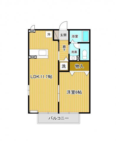 グランシャリオ・フォルテ(1LDK/2階)の間取り写真