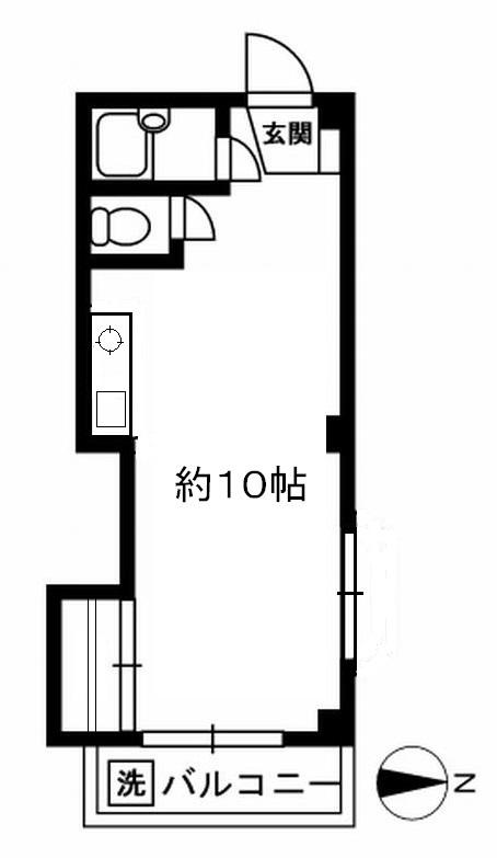 グレンハイツ(ワンルーム/1階)の間取り写真