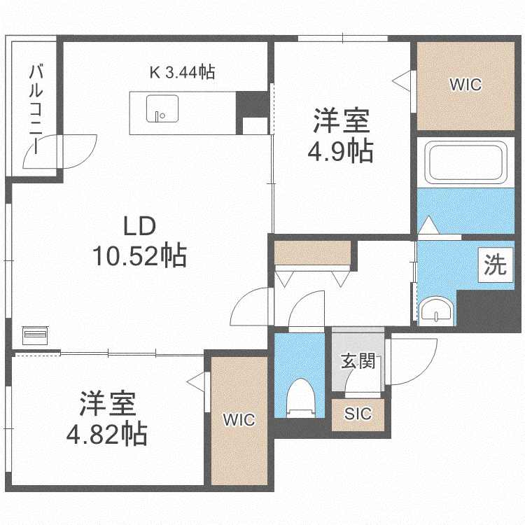 FRANRIZ(2LDK/4階)の間取り写真