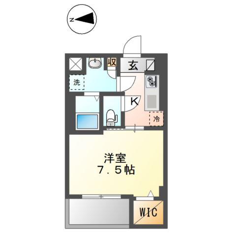 SK VIVRE ーエスケイビブレー(1K/4階)の間取り写真