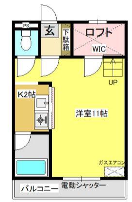 セザンヌ三谷(1K/1階)の間取り写真