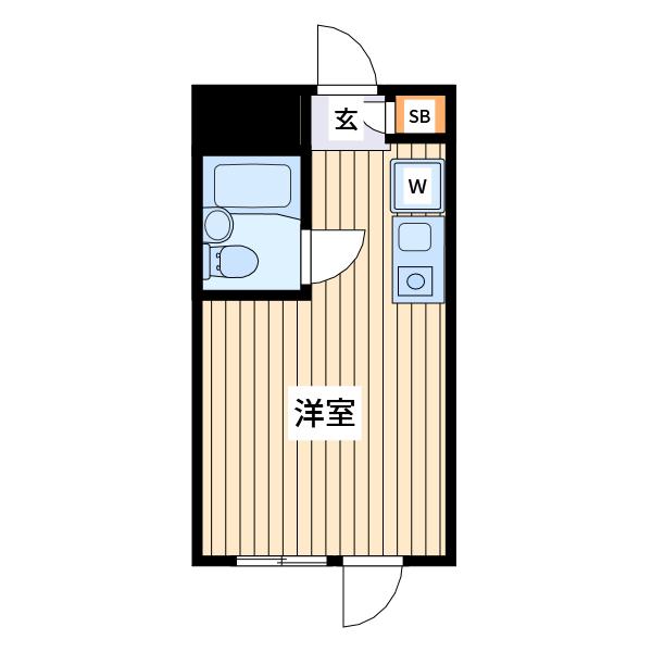 トップ西八王子(ワンルーム/4階)の間取り写真