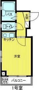 江戸清ビル(ワンルーム/3階)の間取り写真
