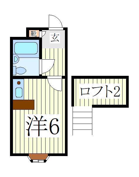 PACEII(ワンルーム/2階)の間取り写真