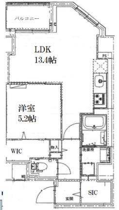 プレミアムステージナオ(1LDK/8階)の間取り写真