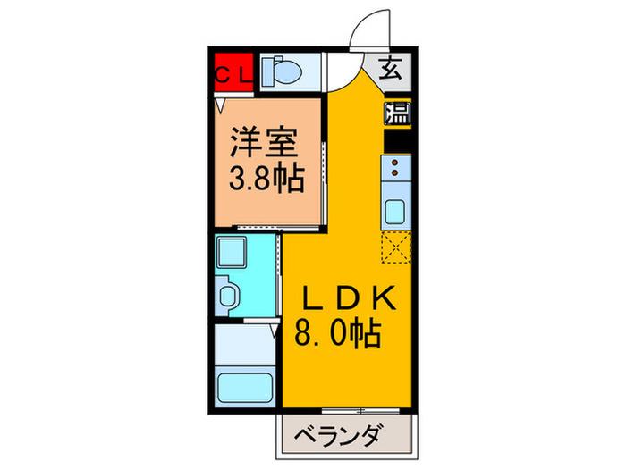 SHINKRIOS(1LDK/3階)の間取り写真