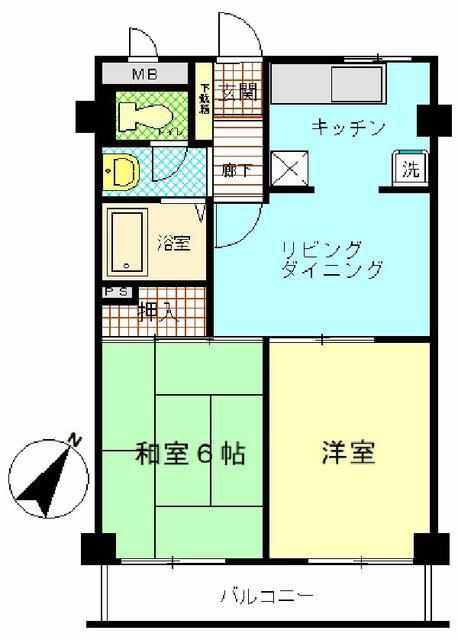 スターホームズ横須賀中央(2DK/5階)の間取り写真