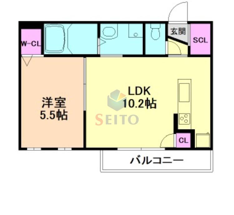 MAISON DE 雅(1LDK/3階)の間取り写真