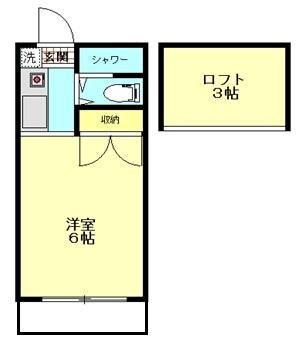 センチュリー21・タマアパート(1K/2階)の間取り写真