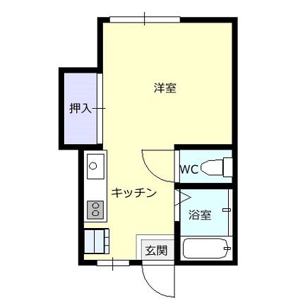 太田コーポ(1K/1階)の間取り写真