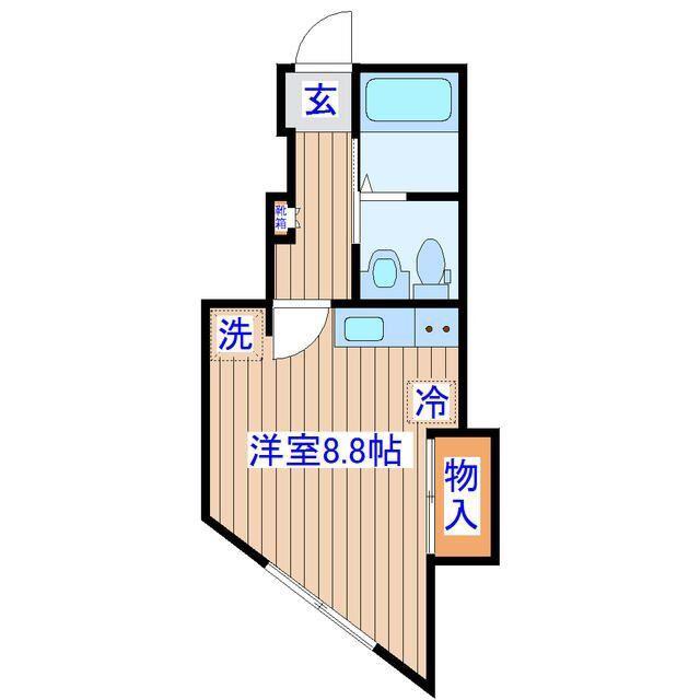 IIE SAINT-LOUIS I(1K/1階)の間取り写真