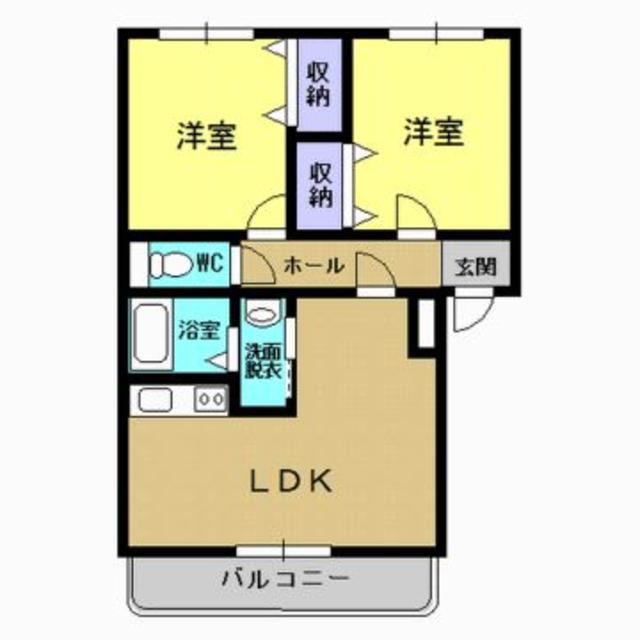 ソフィア ソエーム1(2LDK/1階)の間取り写真