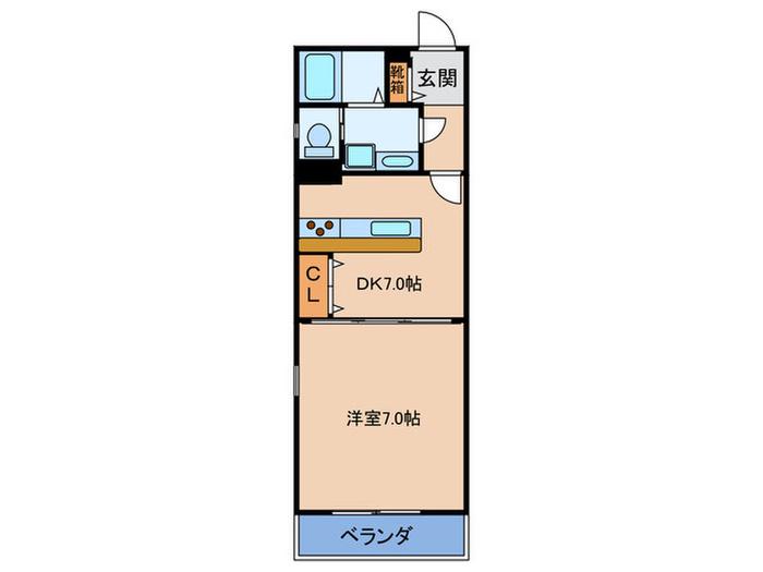 FUKUEBLD(1DK/3階)の間取り写真
