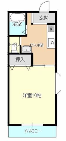 Y´Sコーポ(1DK/1階)の間取り写真