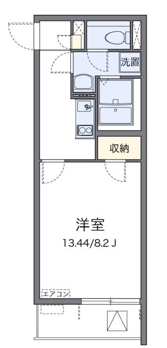 クレイノアンジュ鶴間(1K/1階)の間取り写真