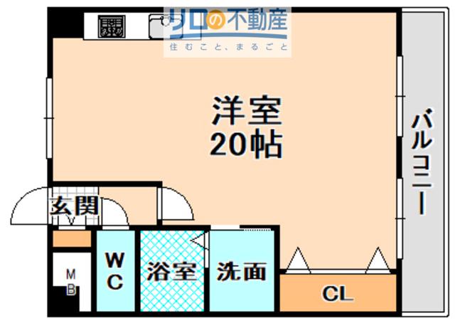 フォートレスII(ワンルーム/1階)の間取り写真