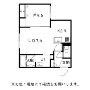 N19E16MS(1LDK/3階)の間取り写真