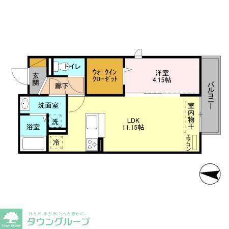 グラン・マーキュリー(1LDK/3階)の間取り写真
