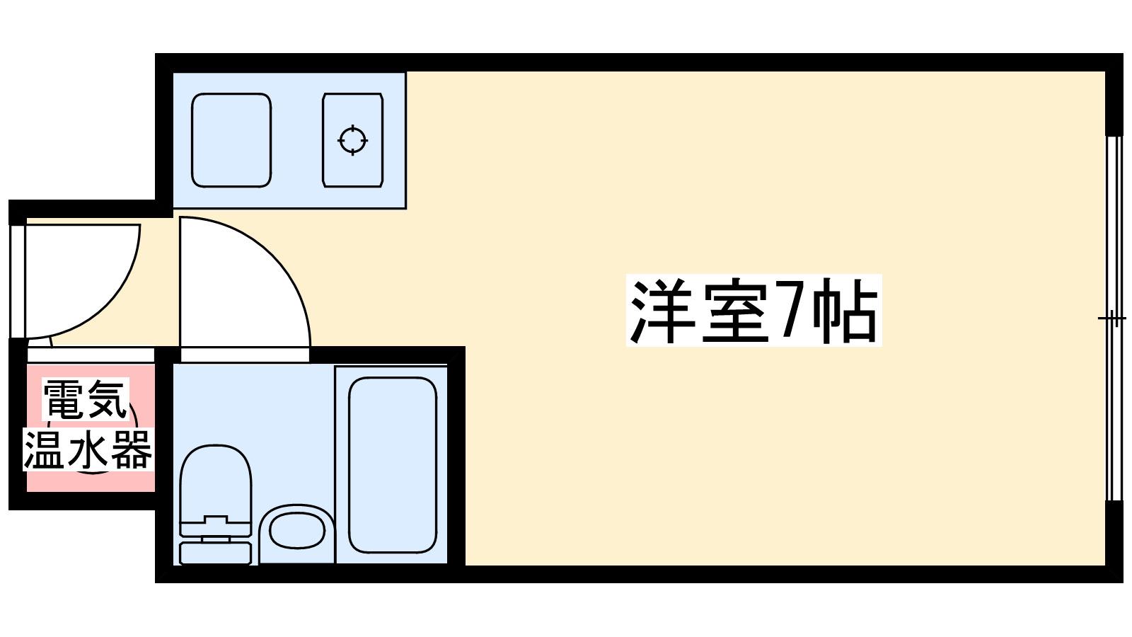ステュディオ新御堂(1K/3階)の間取り写真