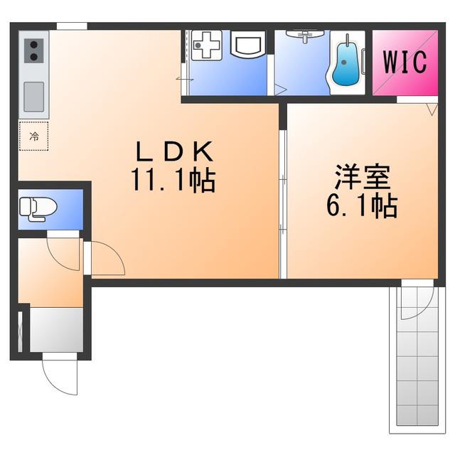 フジパレス羽衣II番館(1LDK/1階)の間取り写真