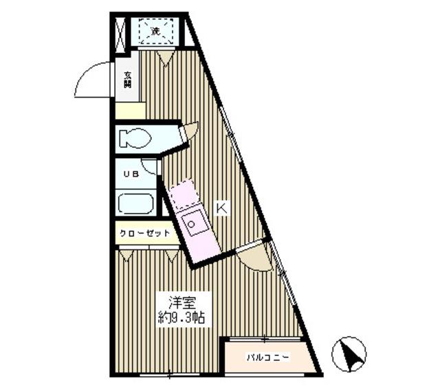 ラルゴ西早稲田(1K/1階)の間取り写真