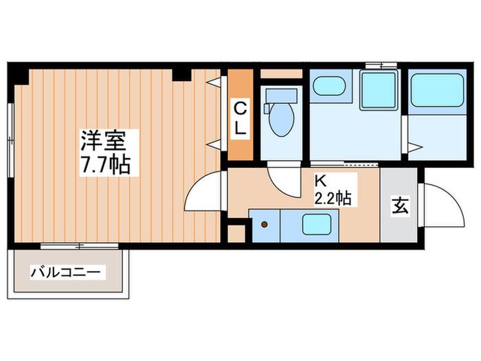 クリアヴィラ鴫野(1K/3階)の間取り写真