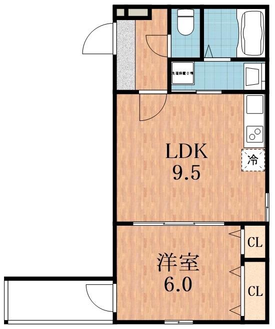 フジパレス今川I番館(1LDK/2階)の間取り写真