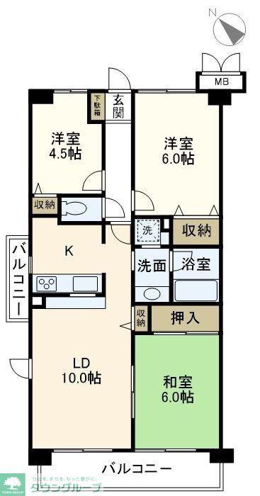 モアステージ戸塚(3LDK/7階)の間取り写真