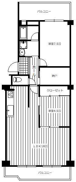 パストラルハイム豊中(2SLDK/3階)の間取り写真